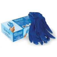 Перчатки латекс (M) синие Gloves (25пар.х1уп)